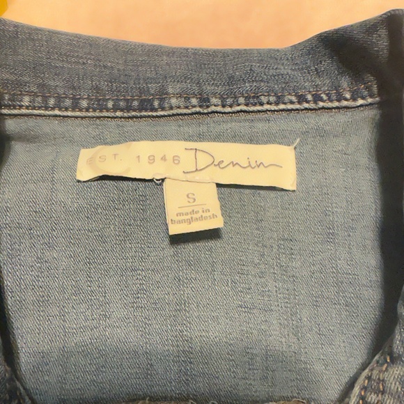 Denim Jean Vest Button Down Size Small by Denim - Picture 11 of 12